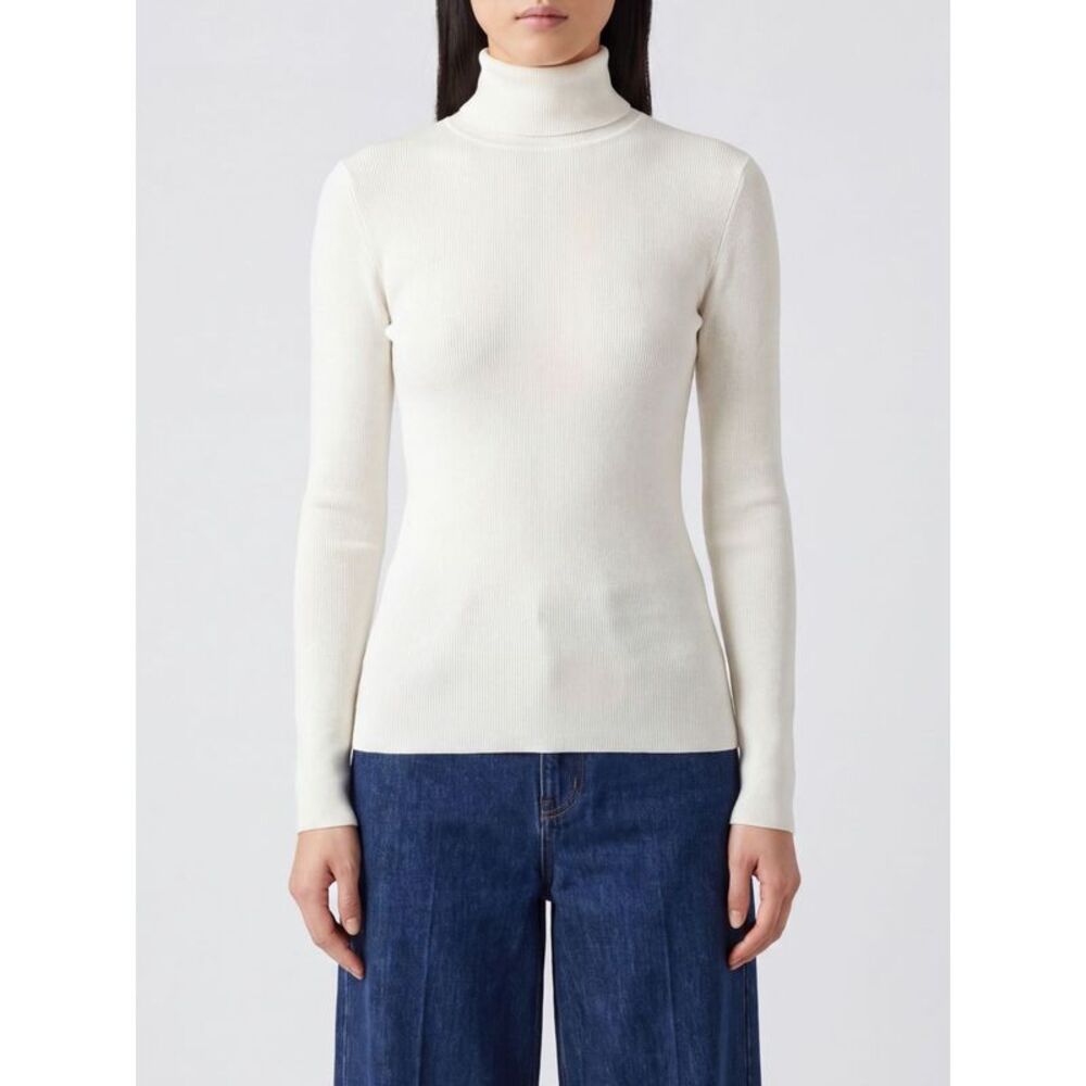 Max Mara Women Ribbed Wool Slim Fit Turtleneck Jumper Max Mara
